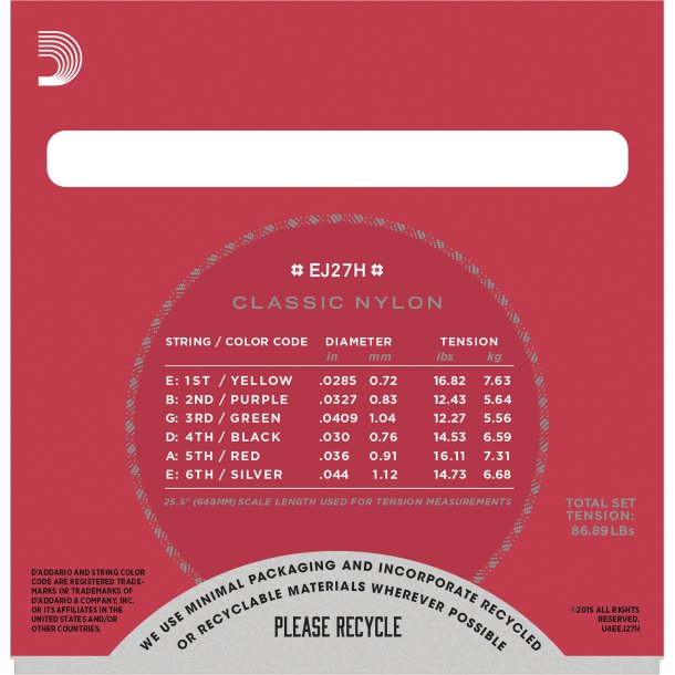 D'Addario EJ27H, Hard tension